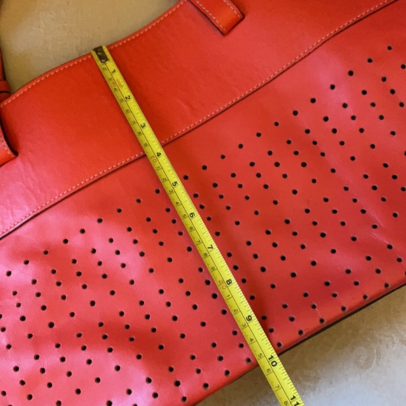 Vittoria Napoli Italian Leather Perforated Tote - Picture 6 of 11